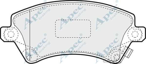 APEC BRAKING Комплект тормозных колодок, дисковый тормоз PAD1223